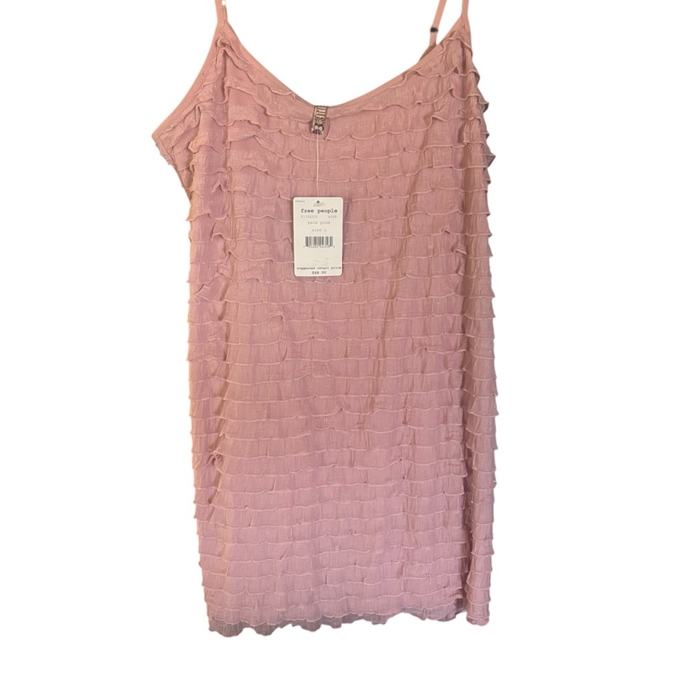 B19 Free People Pink Ruffled Mini Dress